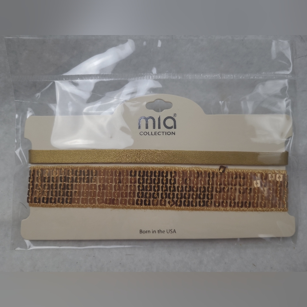 MIA collection 2 piece gold choker set. Brand new